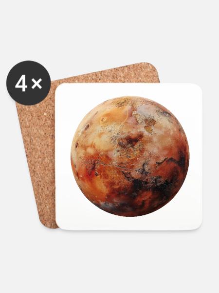 Mars - Untersetzer (4er-Set) - Weiß