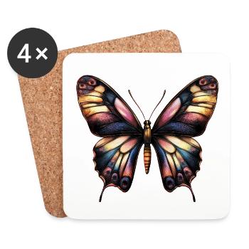 Butterfly for Kids, Girl's Birthday - Coasters (set of 4) - white - Front