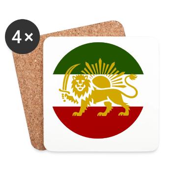 Free Iran - Coasters (set of 4) - white - Front