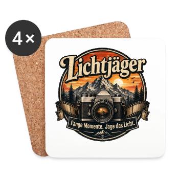 Lichtjäger - Untersetzer (4er-Set) - Weiß - Vorne