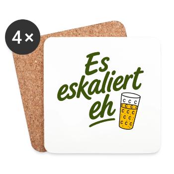 De toute façon, la situation s’intensifie - Dessous de verre (lot de 4) - blanc - Devant