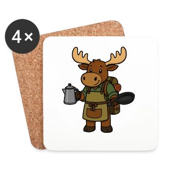 Maître de cuisine Waldmoose - Dessous de verre (lot de 4) - blanc - Devant