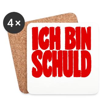 Ich Bin Schuld Wie Immer Sarkasmus Humor - Untersetzer (4er-Set) - Weiß - Vorne