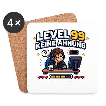 Level 99 - Untersetzer (4er-Set) - Weiß - Vorne
