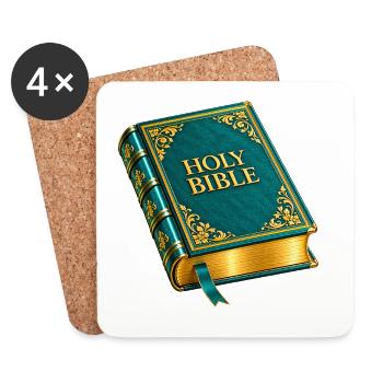 NEU – Preiset das Wort Gottes! - Untersetzer (4er-Set) - Weiß - Vorne