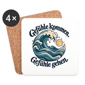 Gefühle kommen und gehen - Untersetzer (4er-Set) - Weiß - Vorne