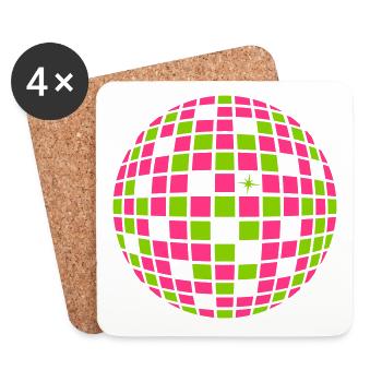 DISCO BALL BALL - Coasters (set of 4) - white - Front