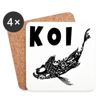 Koi - Untersetzer (4er-Set) - Weiß - Vorne