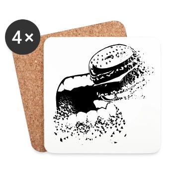 Burger - Untersetzer (4er-Set) - Weiß - Vorne