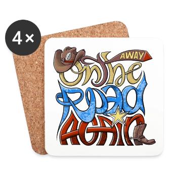 On The Road Again - On the Road Again - Clothes, Gifts - Coasters (set of 4) - white - Front