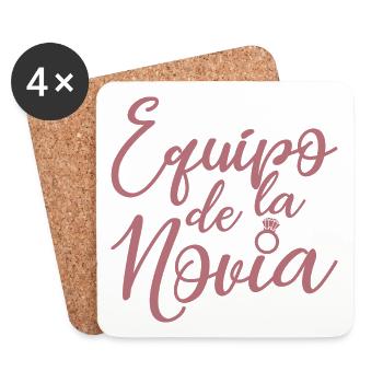 Equipo dela Novia Team Bride Wedding Bridesmaid - Coasters (set of 4) - white - Front