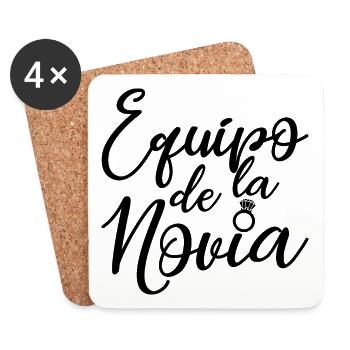 Equipo dela Novia Team Bride Wedding Bridesmaid - Coasters (set of 4) - white - Front