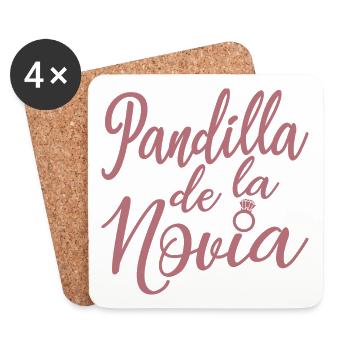 Pandilla de la Novia Bride's Gang Bridesmaid Gift - Coasters (set of 4) - white - Front