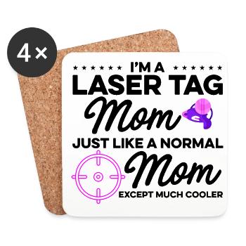 Im A Laser Tag Mom Just Like A Normal Mom Except M - Untersetzer (4er-Set) - Weiß - Vorne