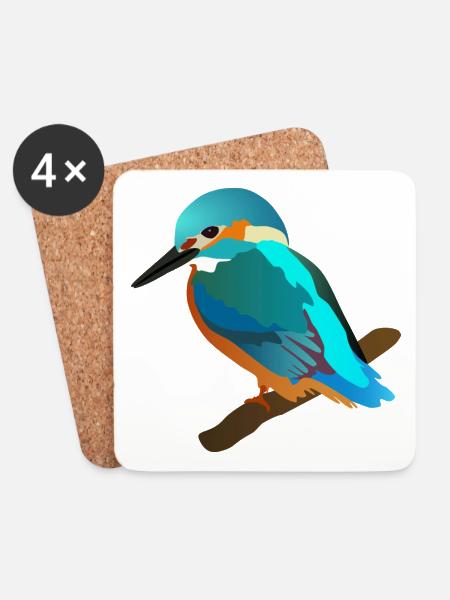 eisvogel - Untersetzer (4er-Set) - Weiß