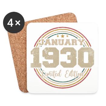 The legends were born in January 1930 - Coasters (set of 4) - white - Front