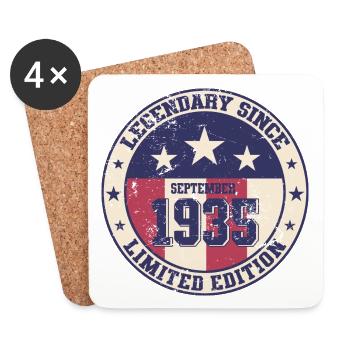 90th Birthday Legend September 1935 Volume 35 - Coasters (set of 4) - white - Front