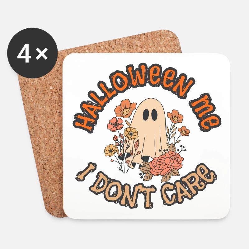 Halloween... Ist mir egal - Untersetzer (4er-Set) - Weiß