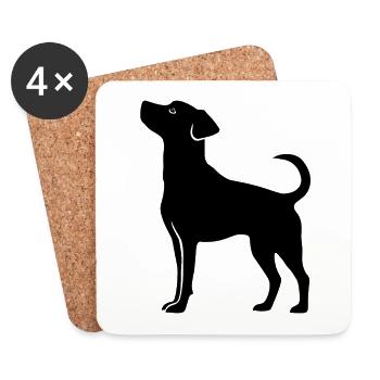 Jack Russel Terrier Chien Animal de compagnie - Dessous de verre (lot de 4) - blanc - Devant