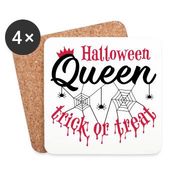 Halloween Queen - trick or treat - Coasters (set of 4) - white - Front