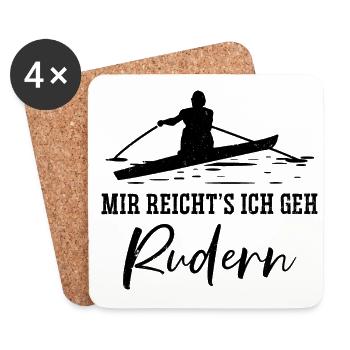 Mir Reichts Ich Geh Rudern Wassersport Kajak Ruder - Untersetzer (4er-Set) - Weiß - Vorne