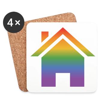 Equality Gay Pride Lgbtq Rainbow Transgender Bisex - Untersetzer (4er-Set) - Weiß - Vorne