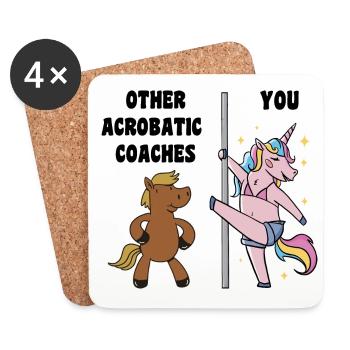 Other Acrobatic Coaches You Acrobat Gymastics Gymn - Untersetzer (4er-Set) - Weiß - Vorne
