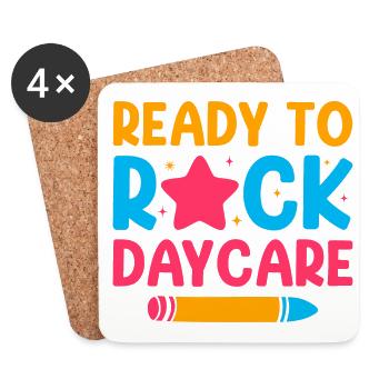 Ready To Rock Daycare Babysitter Daycare Provider - Untersetzer (4er-Set) - Weiß - Vorne