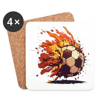 Balloon on fire - Coasters (set of 4) - white - Front