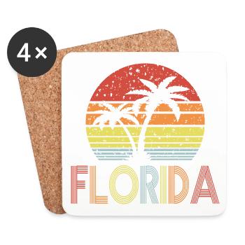 Florida - Coasters (set of 4) - white - Front