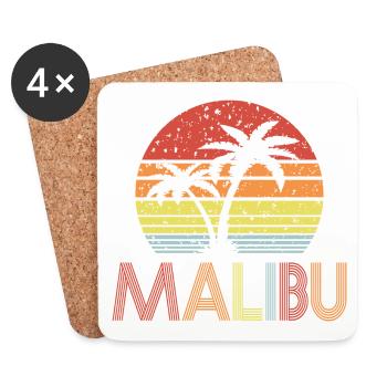 Malibu - Dessous de verre (lot de 4) - blanc - Devant