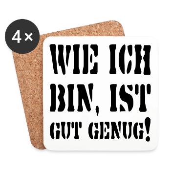 wie ich - Untersetzer (4er-Set) - Weiß - Vorne