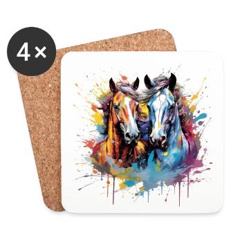 Horsepower - Coasters (set of 4) - white - Front