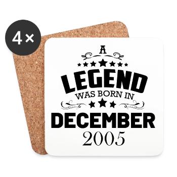 18e anniversaire Légende Décembre 2005 - Dessous de verre (lot de 4) - blanc - Devant