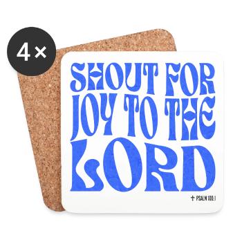 Christianisme Verset Biblique Chrétien - Dessous de verre (lot de 4) - blanc - Devant