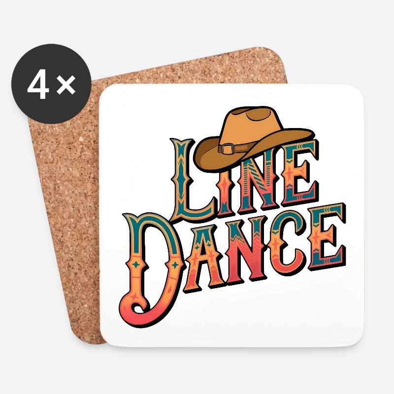 Line Dance mein Hobby - meine Passion - mein Ding - Untersetzer (4er-Set) - Weiß