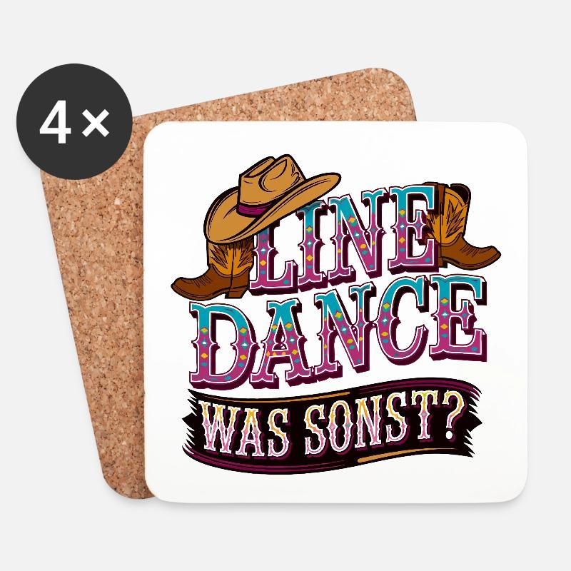 Line Dance Was sonst? Ich bin Line Dancer - Untersetzer (4er-Set) - Weiß