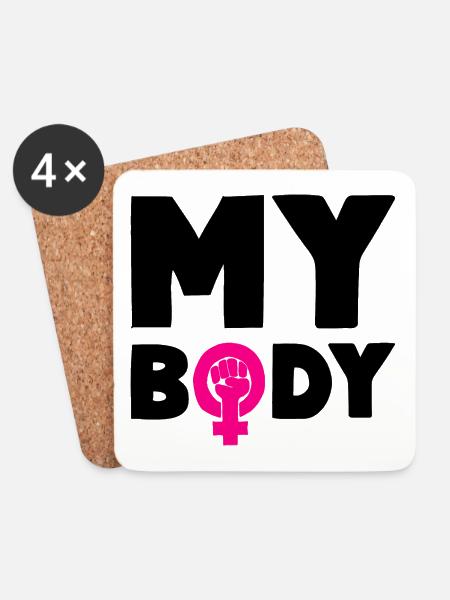 MY BODY My Choice - Untersetzer (4er-Set) - Weiß