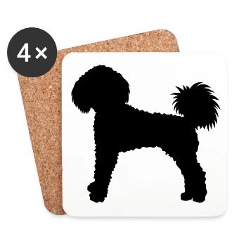 Labradoodle Pudel Hundezüchter Hundeliebhaber - Untersetzer (4er-Set) - Weiß - Vorne