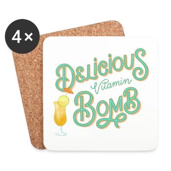 Vitamin Bomb - Coasters (set of 4) - white - Front