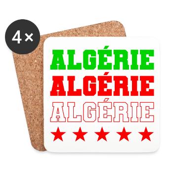Algérie tricolore - Dessous de verre (lot de 4) - blanc - Devant