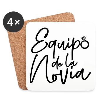 Equipo dela Novia Team Bride Wedding Bridesmaid - Coasters (set of 4) - white - Front