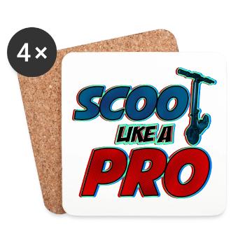 Scoot like a Pro! Cool gift for stunt scooters - Coasters (set of 4) - white - Front