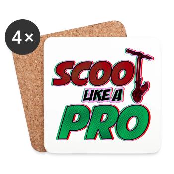 Scoot like a Pro! Cool gift for stunt scooters - Coasters (set of 4) - white - Front