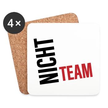 nicht ohne mein team | Farben änderbar - Untersetzer (4er-Set) - Weiß - Vorne
