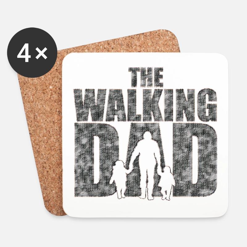 The walking Dad Vater Vatertag Geschenk - Untersetzer (4er-Set) - Weiß