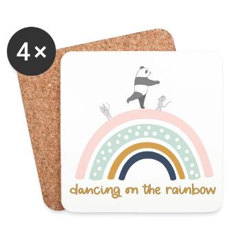 dancing on the rainbow - Untersetzer (4er-Set) - Weiß - Vorne