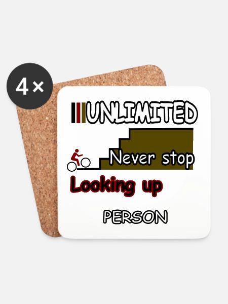 Never stop Looking up - Untersetzer (4er-Set) - Weiß