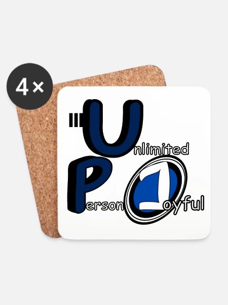 Unlimited Person Joyful - Untersetzer (4er-Set) - Weiß