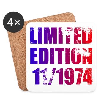 50th Birthday Limited Edition 11/1974 - Coasters (set of 4) - white - Front